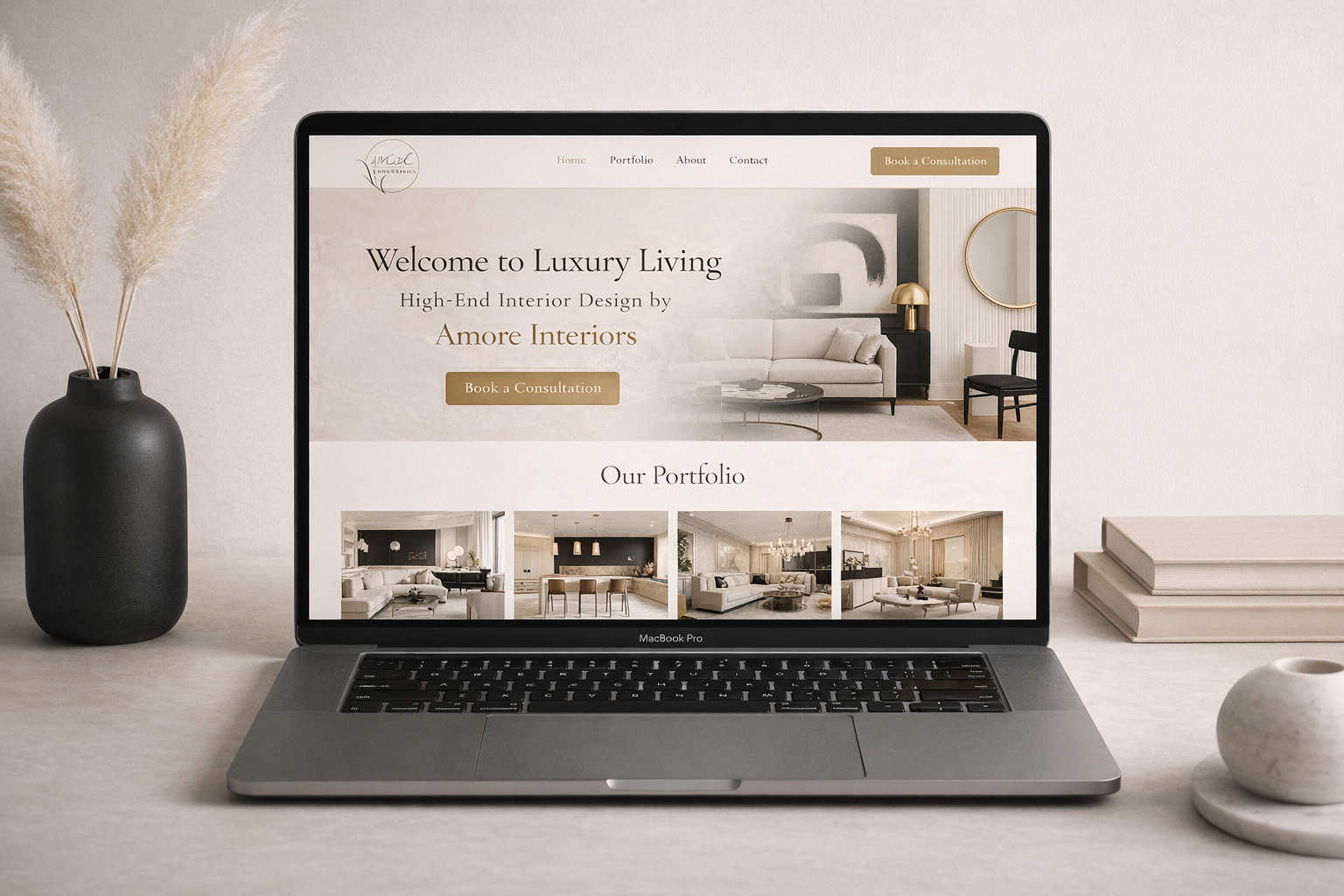 Amore Interiors website preview